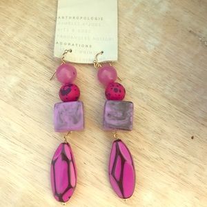 Anthropologie Camila Neon Drop Earrings